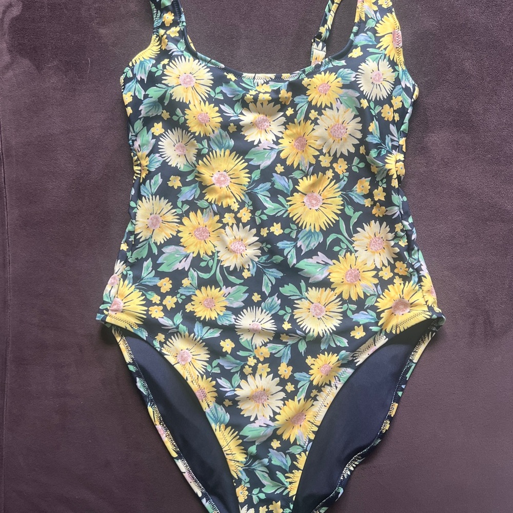 Old Navy Sunflower One Piece Swimsuit S/M